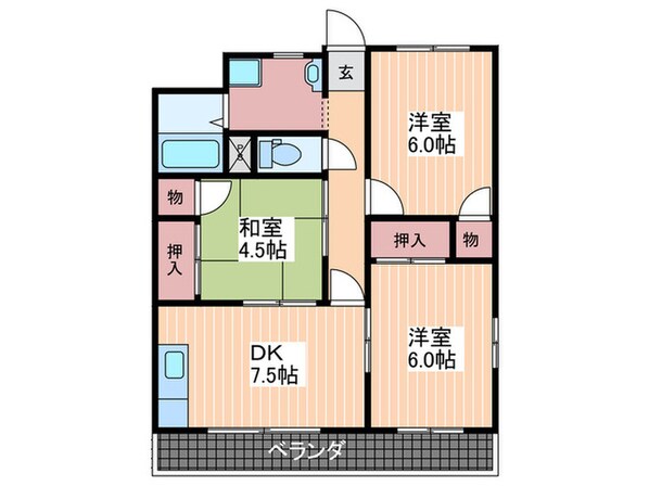 サンコーポ石田の物件間取画像